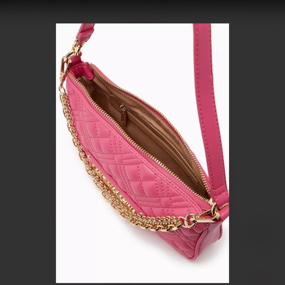 Love Moschino NWOT Hot Pink Quilted Logo Shoulder Bag - Picture 12 of 14